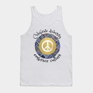 Celebrate diversity, embrace culture, African tribal peace culture Tank Top